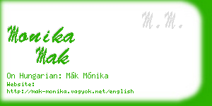 monika mak business card